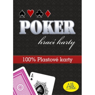 Poker plastové karty - červené