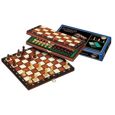 Šachy cestovní magnetické, dřevěné - 30 mm