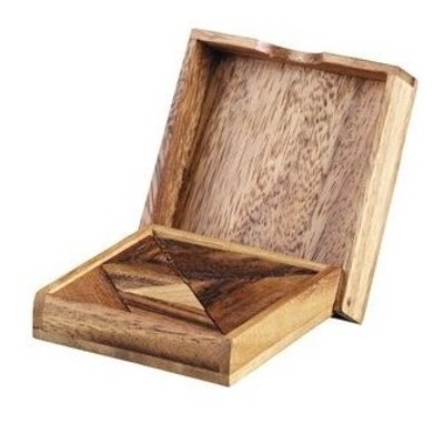 Tangram kapesní - dřevěný v krabičce