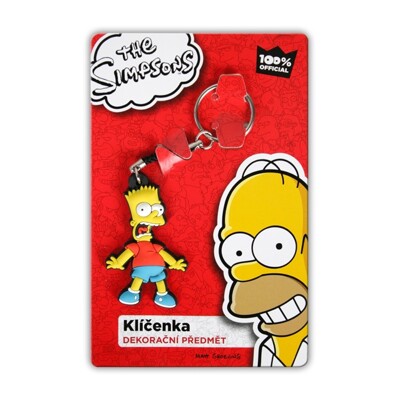 Klíčenka The Simpsons - Bart červené triko