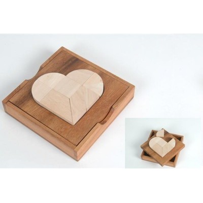 Tangram srdce - dřevěný v krabičce