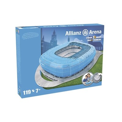 Nanostad: 3D puzzle fotbalový stadion GERMANY - Allianz Arena (Munchen 1860 Blue Packing )