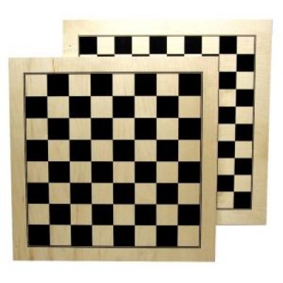 Dřevěná šachovnice velikost č. 6 / šachovnice na dámu 10 x 10 - černá