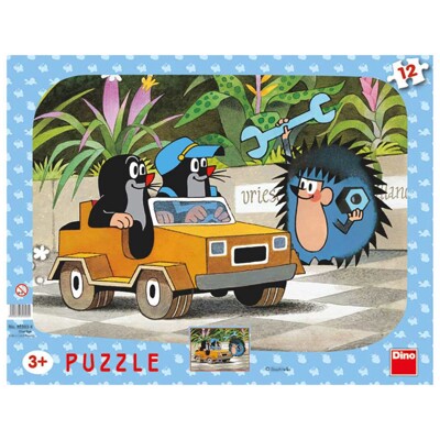 Puzzle - Krtek a autíčko (12 dílků)
