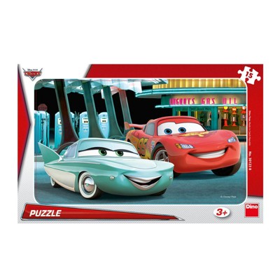 Puzzle - Cars u pumpy (15 dílků)