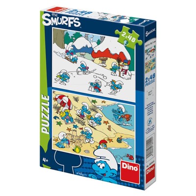 Puzzle - Hraví šmoulové (2 x 48 dílků)