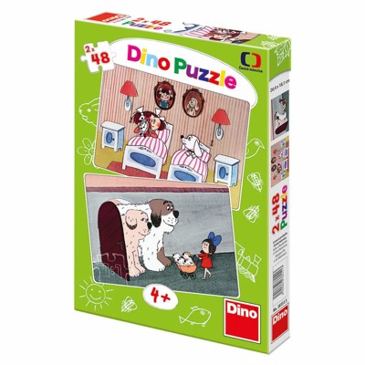 Puzzle - Pohádky s pejsky (2 x 48 dílků)