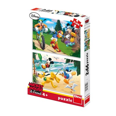 Puzzle - Mickey sportuje (2 x 66 dílků)