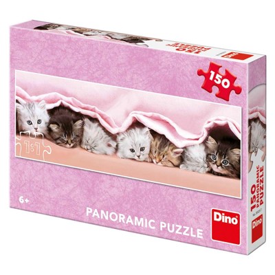 Puzzle Panoramic - Koťátka pod dekou (150 dílků)