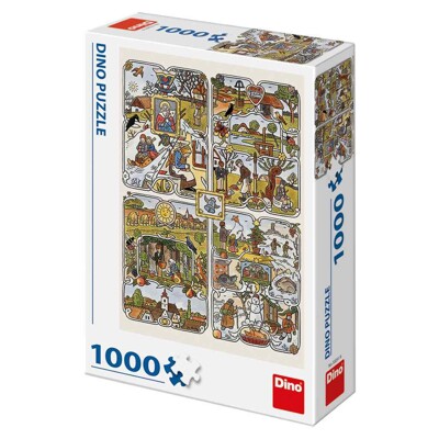 Puzzle - Josef Lada: Roční období (1000 dílků)