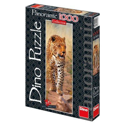 Puzzle Panoramic - Leopard z Keni (1000 dílků)