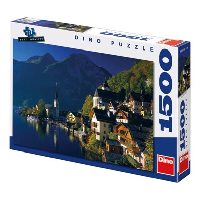 Puzzle - Vesnička u jezera (1500 dílků)