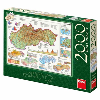Puzzle - Mapa Slovenska (2000 dílků)