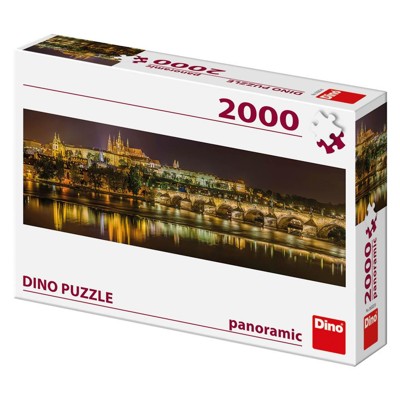 Puzzle Panoramic - Karlův most v noci (2000 dílků)