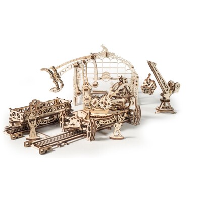 Ugears - Železniční jeřáb a překladač