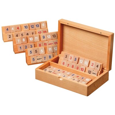 Rummy v dřevěné krabičce s magnetickým uzávěrem