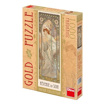 Puzzle Panoramic - Mucha: Snění večera (1000 dílků)