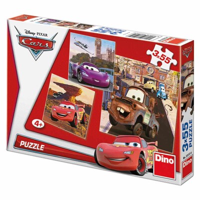 Puzzle - Cars v akci (3 x 55 dílků)
