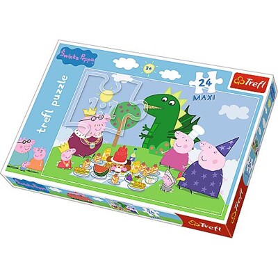 Puzzle maxi - Hostina / Prasátko Peppa (24 dílků)