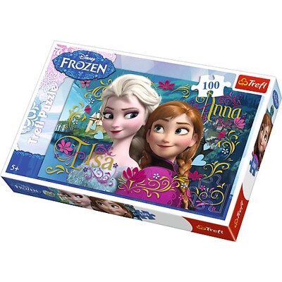 Puzzle - Anna a Elsa / Ledové království (100 dílků)