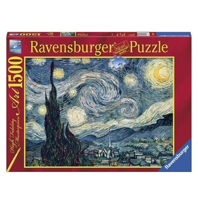 Puzzle - Vincent van Gogh: Hvězdná noc (1500 dílků)