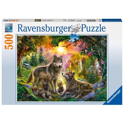 Puzzle - Vlčí rodina (500 dílků)