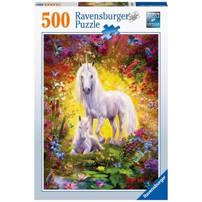 Puzzle - Jednorožec s mládětem (500 dílků)