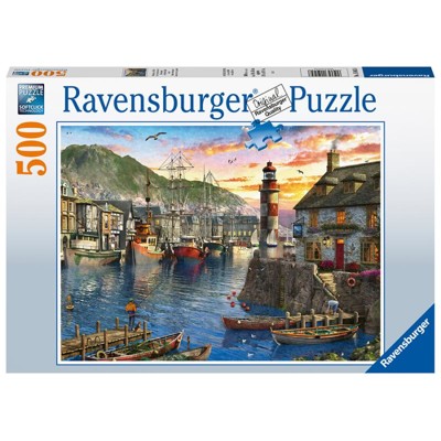 Puzzle - Východ slunce v přístavu (500 dílků)