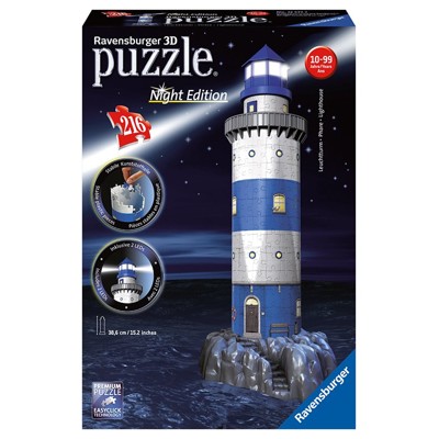 Puzzle 3D - Maják v příboji (Noční edice) (216 dílků)