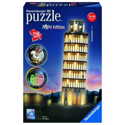 Puzzle 3D - Šikmá věž v Pise (Noční edice) (216 dílků)