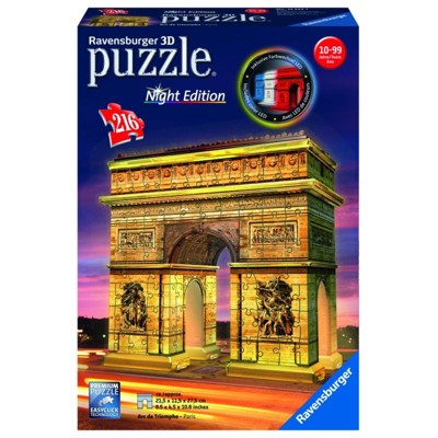 Puzzle 3D - Vítězný oblouk (Noční edice) (216 dílků)