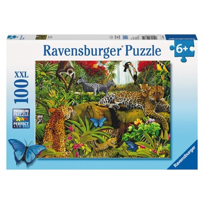 Puzzle XXL - Divoká džungle (100 dílků)