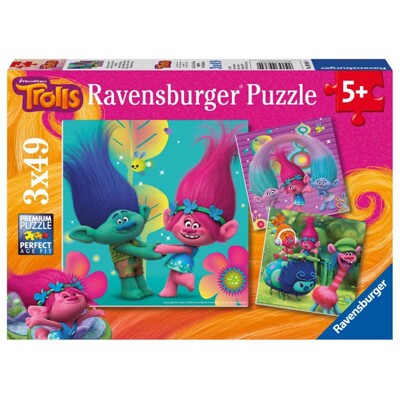 Puzzle - Trollové (3 x 49 dílků)