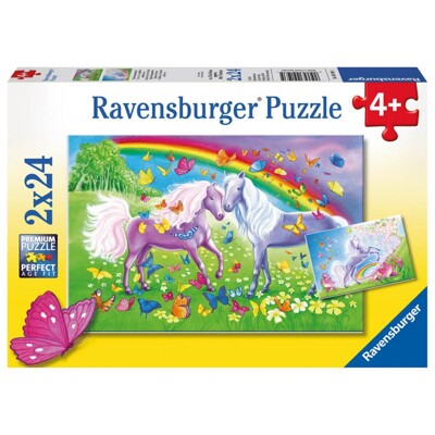 Puzzle - Duhoví koníčci (2 x 24 dílků)