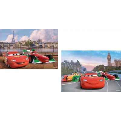 Puzzle - Cars McQueen a přátelé (2 x 12 dílků)