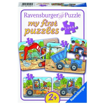 Puzzle - Moje oblíbená vozidla na stavbě (2/4/6/8 dílků)