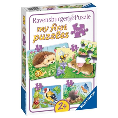 Puzzle - Zvířata v zahradě (2/4/6/8 dílků)