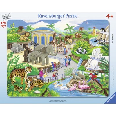 Puzzle - Návštěva v ZOO (45 dílků)
