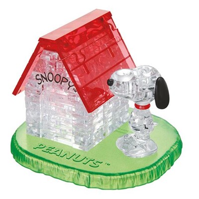 3D Crystal puzzle - Snoopy a domek (50 dílků)