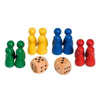Playing pieces with dice