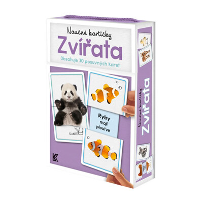 Naučné kartičky: Zvířata (Obsahuje 30 posuvných karet)