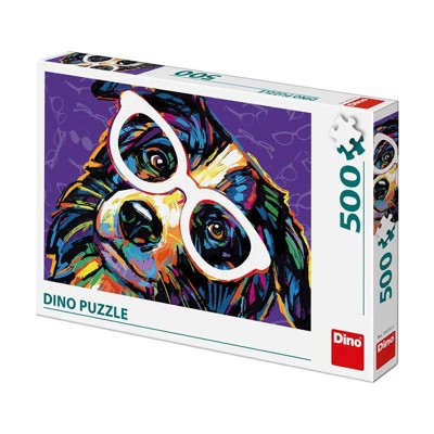 Puzzle - Pes s brýlemi (500 dílků)