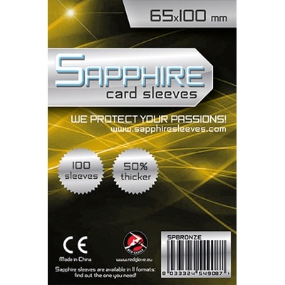Obaly na karty - Sapphire Sleeves: Bronze - 65x100 mm (100 ks)
