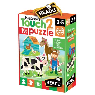 HEADU - Montessori - Hmatové puzzle - Farma