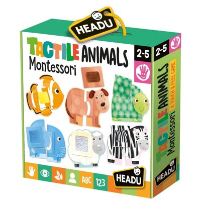 HEADU - Montessori - Dotykové puzzle - Zvířátka
