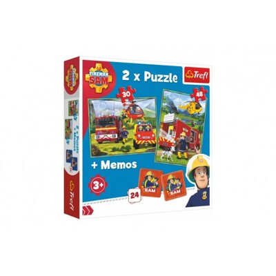 Puzzle a Pexeso - Požárník Sam