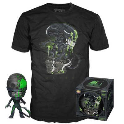 Funko POP Tee Box: Alien - 40th Xenomorph (heo exc), Funko figurka a tričko, Velikost - XL