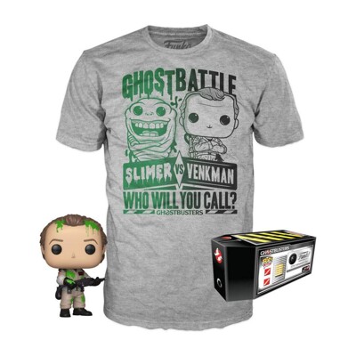 Funko POP Tee Box: Ghostbusters - Dr. Peter Venkman, Funko figurka a tričko, Velikost - L