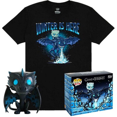 Funko POP Tee Box: Game of Thrones - Icy Viserion, Funko figurka a tričko, Velikost - XL