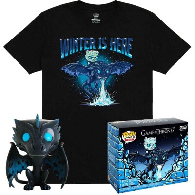 Funko POP Tee Box: Game of Thrones - Icy Viserion, Funko figurka a tričko, Velikost - XL